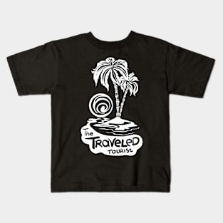 Traveling Tourist island with palm Trees Kids T-Shirt